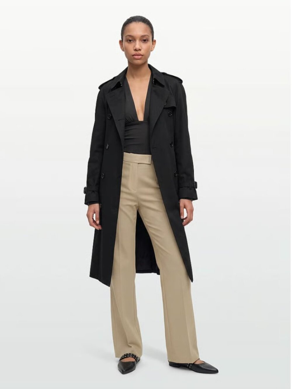 NWT Burberry Black Hillington Long Trench Coat